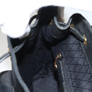 GUCCI Bamboo Backpack Suede Black Gold 003 2058 0030 Auth BD2283-25