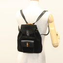 GUCCI Bamboo Backpack Suede Black Gold 003 2058 0030 Auth BD2283-28
