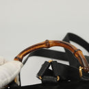 GUCCI Bamboo Backpack Suede Black Gold 003 2058 0030 Auth BD2283-14