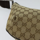 GUCCI GG Canvas Shoulder Bag Beige Silver 181092 Auth BD2285-16