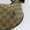 GUCCI GG Canvas Shoulder Bag Beige Silver 181092 Auth BD2285-9