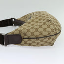 GUCCI GG Canvas Shoulder Bag Beige Silver 181092 Auth BD2285-3