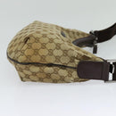 GUCCI GG Canvas Shoulder Bag Beige Silver 181092 Auth BD2285-4