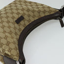 GUCCI GG Canvas Shoulder Bag Beige Silver 181092 Auth BD2285-6
