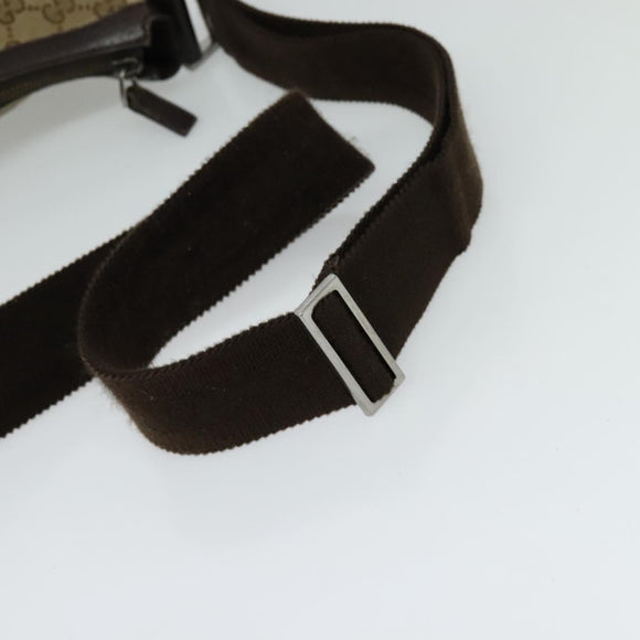 GUCCI GG Canvas Shoulder Bag Beige Silver 181092 Auth BD2285