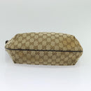 GUCCI GG Canvas Shoulder Bag Beige Silver 181092 Auth BD2285-5