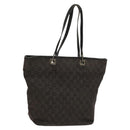 GUCCI GG Canvas Tote Bag Black Silver 001 1098 Auth BD2289-1