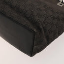 GUCCI GG Canvas Tote Bag Black Silver 001 1098 Auth BD2289-9