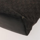 GUCCI GG Canvas Tote Bag Black Silver 001 1098 Auth BD2289-15