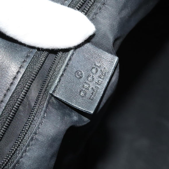 GUCCI GG Canvas Tote Bag Black Silver 001 1098 Auth BD2289