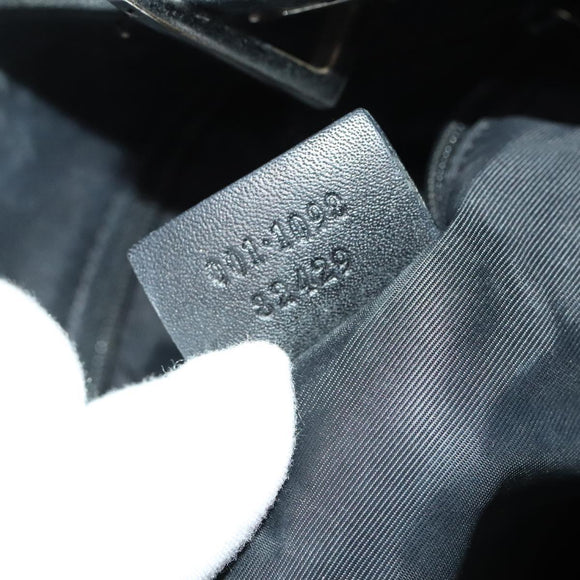 GUCCI GG Canvas Tote Bag Black Silver 001 1098 Auth BD2289