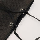 GUCCI GG Canvas Tote Bag Black Silver 001 1098 Auth BD2289-6