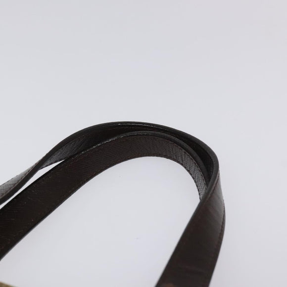 BURBERRY Nova Check Hand Bag Canvas Beige Brown gold Auth BD238