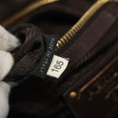 PRADA Hand Bag Nylon 2way Khaki Gold Auth BD242-12