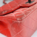 CHANEL Matelasse Chain Shoulder Bag Velor Pink CC Auth BD244V-8