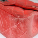 CHANEL Matelasse Chain Shoulder Bag Velor Pink CC Auth BD244V-15