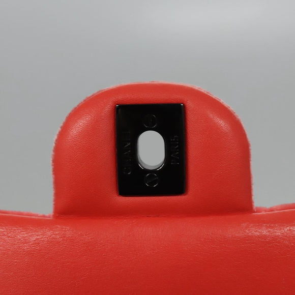 CHANEL Matelasse Chain Shoulder Bag Velor Pink CC Auth BD244V