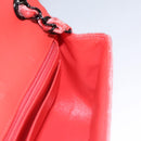 CHANEL Matelasse Chain Shoulder Bag Velor Pink CC Auth BD244V-22