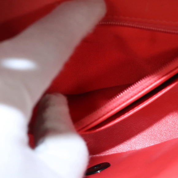 CHANEL Matelasse Chain Shoulder Bag Velor Pink CC Auth BD244V