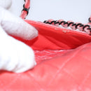 CHANEL Matelasse Chain Shoulder Bag Velor Pink CC Auth BD244V-27