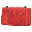 CHANEL Matelasse Chain Shoulder Bag Velor Pink CC Auth BD244V-2