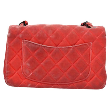 CHANEL Matelasse Chain Shoulder Bag Velor Pink CC Auth BD244V - 0