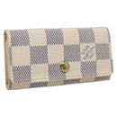 LOUIS VUITTON Damier Azur Multi Cles 4 Key Case N60020 LV Auth BD247-1
