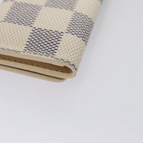 LOUIS VUITTON Damier Azur Multi Cles 4 Key Case N60020 LV Auth BD247