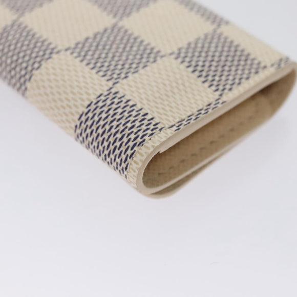 LOUIS VUITTON Damier Azur Multi Cles 4 Key Case N60020 LV Auth BD247
