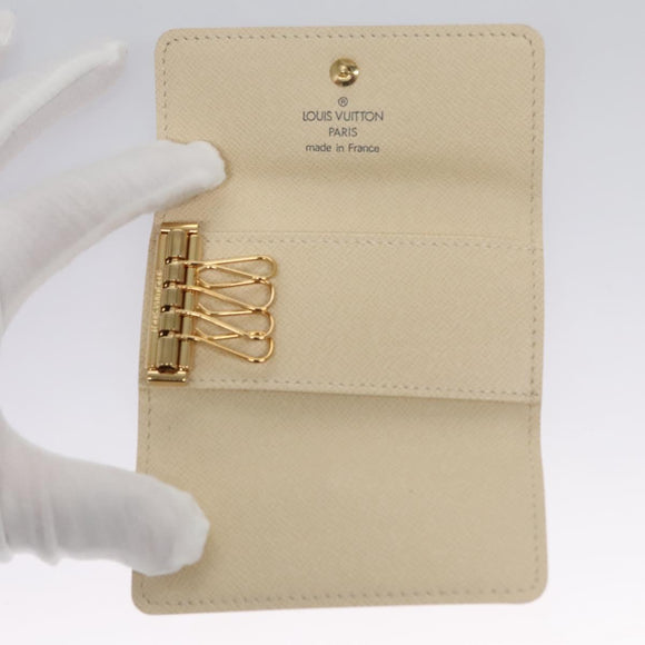 LOUIS VUITTON Damier Azur Multi Cles 4 Key Case N60020 LV Auth BD247