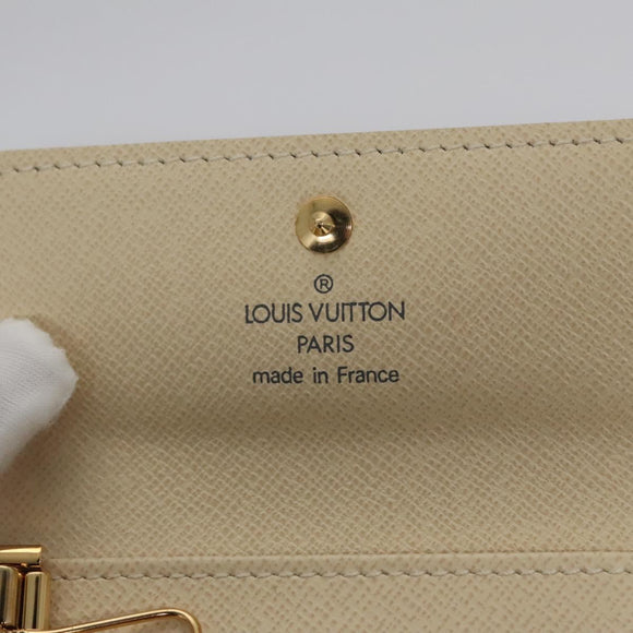 LOUIS VUITTON Damier Azur Multi Cles 4 Key Case N60020 LV Auth BD247
