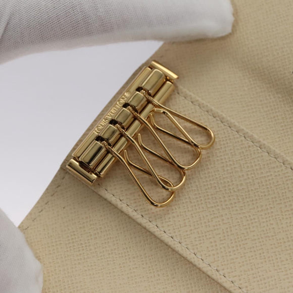 LOUIS VUITTON Damier Azur Multi Cles 4 Key Case N60020 LV Auth BD247