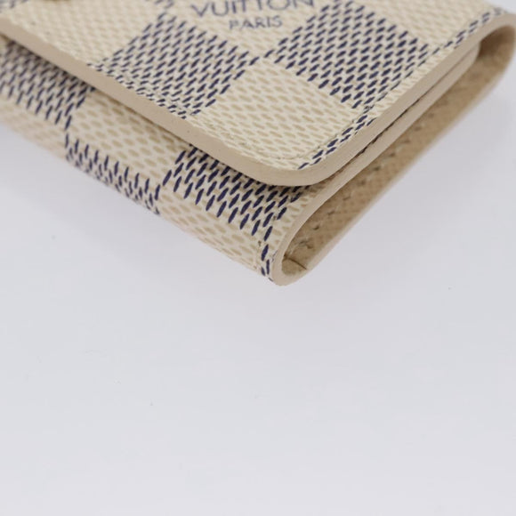 LOUIS VUITTON Damier Azur Multi Cles 4 Key Case N60020 LV Auth BD247