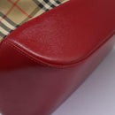 Burberrys Nova Check Shoulder Bag Canvas Beige Red gold Auth BD251-15