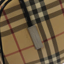 BURBERRY Nova Check Hand Bag PVC Beige Auth BD255-10
