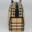 BURBERRY Nova Check Hand Bag PVC Beige Auth BD255-3