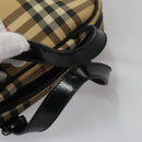 BURBERRY Nova Check Hand Bag PVC Beige Auth BD255-7