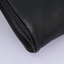 CELINE Shoulder Bag Leather Black Gold Auth BD268-10