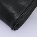 CELINE Shoulder Bag Leather Black Gold Auth BD268-13