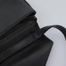 CELINE Shoulder Bag Leather Black Gold Auth BD268-16