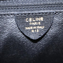 CELINE Shoulder Bag Leather Black Gold Auth BD268-17