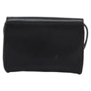 CELINE Shoulder Bag Leather Black Gold Auth BD268-3