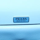 PRADA Chain Shoulder Bag Safiano leather Blue Silver Auth BD270AV-21