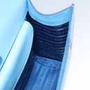 PRADA Chain Shoulder Bag Safiano leather Blue Silver Auth BD270AV-22