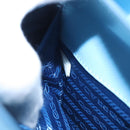 PRADA Chain Shoulder Bag Safiano leather Blue Silver Auth BD270AV-11