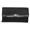 Christian Dior Honeycomb Canvas Chain Shoulder Bag PVC Black Gold Auth BD281-13