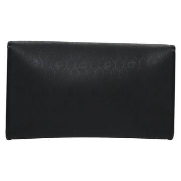 Christian Dior Honeycomb Canvas Chain Shoulder Bag PVC Black Gold Auth BD281 - 0