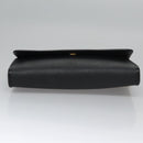 Christian Dior Honeycomb Canvas Chain Shoulder Bag PVC Black Gold Auth BD281-5