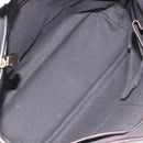 BURBERRY Nova Check Tote Bag PVC Leather Beige Dark Brown gold Auth BD286-10