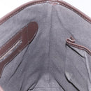 BURBERRY Nova Check Tote Bag PVC Leather Beige Dark Brown gold Auth BD286-18